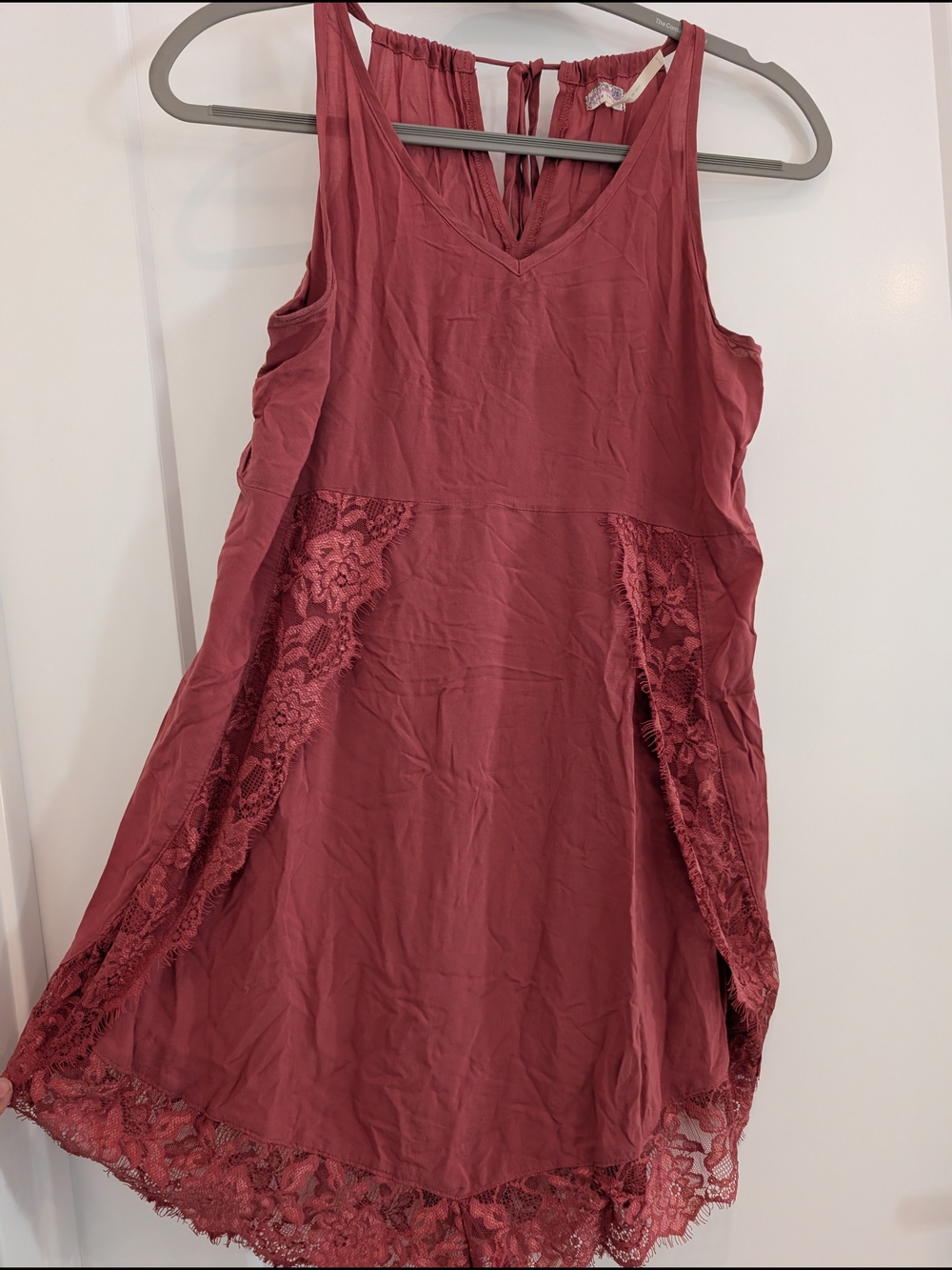 IntimatelyLace Trim Tunic Slip Dress Terracotta Boho XS - Picture 5 of 10